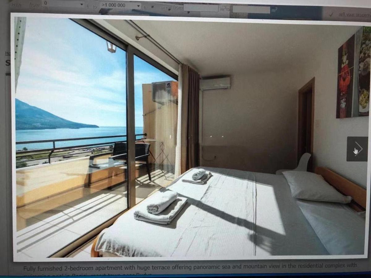 Sea View Two Bedroom Family Apartment With Pool - Sunset Ivanovici Bečići 외부 사진